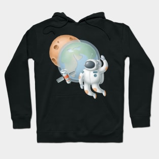 Astronaut and planet earth Hoodie